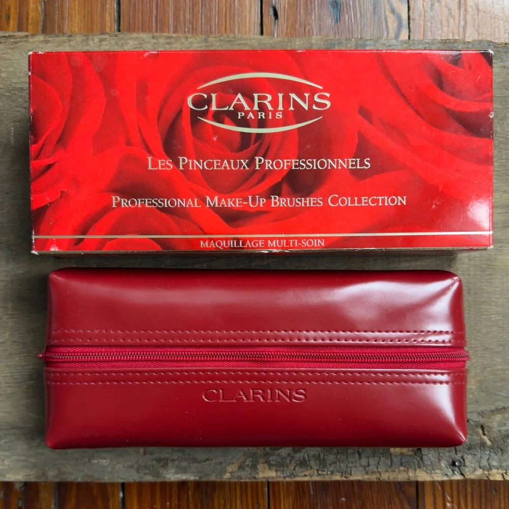Vintage 1997 Clarins Professional Make-Up Brushes Collection w bag